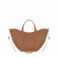 Poleno Cyme Tote Bag Saco de gr￣os cheios de couro texturizado Designer magn￩tico Bola de fechamento de fivela Mulheres de camur￧a de camur￧a interna Luxo Bolsas de grande capacidade