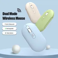 Mäuse Dual Mode wiederaufladbare drahtlose Maus -Kiesel -Kiesel -Ergonomie 1600 dpi einstellbare stumme Mäuse für PC Laptop MacBook Office Verwenden Sie T221012
