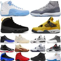 Air Jordan 12 Men Basketball shoes Indigo Grippe Spiel Dark White Royalty Playoff Fiba Blue The Master Trainer Sneaker