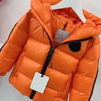 Dziecięcy płaszcz designerka płaszcza dziecięce ubrania dziecięce z kapturem grube ciepłe marki dziewczyna dla dziewcząt Projektanci odzieży wierzchniej 90% białe kurtki kaczki żółte pomarańczowe