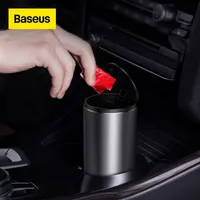 Bins de desechos Baseus Trash Bin puede mini organizador de polvo de automóviles Interior Robish Bag Bask Contenedor de basura Accesorios de cubo 221014
