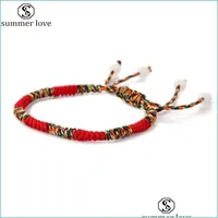Ketting handgemaakte rode touw armband gelukkige armbanden voor vrouwen snoer snaarlijn bedel armband paar minnaar valentijnsdag cadeau sieraden-z d dh6pl