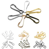 Smycken MakingJewelry Components 100st/Lot Metal Spring Gourd Purse Buckle Connector f￶r DIY KeyChain dragkedja Pull ID -kort ...