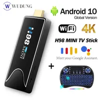 Smart Remote Remote Control H98 Mini 4K 3d HD TV Wireless Stick Allwinner H313 2GB 16GB Android 10 Smart TV Box 2.4g 5.8g WiFi Global Version Media Players 221014