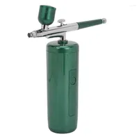 Rociador de oxígeno Green Handheld Máquina de aerosol para el cuidado de la piel USB nano hidratiza liviano para pintura de arte