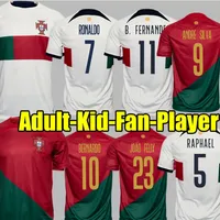 22 23ポルトガルポルトガルサッカージャージールーベンロナウドポルトギーザー2022ポルトガルフットボールシャツメンズキッズキットワールドカップチームポルトガルトップスタイ