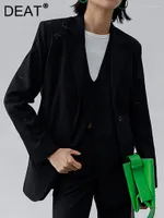 Damespakken mode luxe ontwerp uitgehold casual losse blazer dames van hoge kwaliteit ingekeed kraag met lange sleve wollen jas top