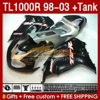 & Tank Fairings For SUZUKI silvery grey TL-1000 TL 1000 R 1000R SRAD 1998 1999 2000 2001 2002 2003 Bodywork 162No.65 TL-1000R TL1000 R 98-03 TL1000R 98 99 00 01 02 03 Fairing