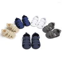 First Walkers 0-18m Summer Born Shoes Baby Girl Boy Kids Crib Sole Sole Solid Hook Causal Anti Slip