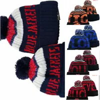 Blue Jackets Hockey Beanies BOS 2022 Sport Knit Hat Cuffed Cap Hot Team Knits Hats Mix And Match All Caps Beanie a0