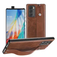 Cell Phone Cases Wrist Strap Hand Band Case for LG Wing Luxury Leather Cover Shell Full Protection Coque Accessories W221014
