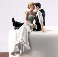 Décoration de fête Faveur et décoration de mariage - Le look de l'amour mariée couple couple Figurine Cake Topperparty