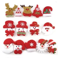 Kerstdecoraties 10 stks Merry ornament Plush Snowman Accessoire Craft Jaar Diy Santa Claus Hangers Home Furnablee Tree Decoratio