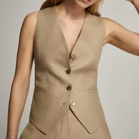 Women&#039;s Vests Spring And Summer Women Vest Casual Slim Solid Color V-neck