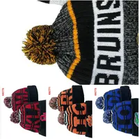 Bruins Hockey Beanies Bos 2022 Sport Knit Hat Cuffed Cap Hot Team Knits Hats Mix och matchar alla Caps Beanie A2