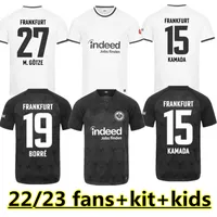 2022 2023 Eintracht Frankfurt Soccer Jerseys Kamada M.Gotze Jakic Muani Borre Rode Sow Alario Knauff Lindstrom Tuta