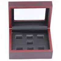 Wooden Display Box Championship Ring Collectors Display Case 7 슬롯 팬을 강력하게 추천합니다.