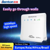 Routers Benton Unlocked 4G Wifi Lte Router To Wired CPE Amplifier Internet Repeater Modem Builtin Antenna With Sim Card 221014