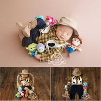 CAPS HATS Nyfödda Baby Boys Photography Props Toys Captain Costume Cosplay Outfits Set Hat Dolls Studio Shooting Accessories Photo W221014