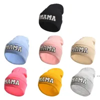 MAMA Monogrammed Righted Wool Cap Female-Child Mini Alphabet Children's Mother's Day JNB16338