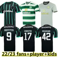 22 23 Celtic Away Home Soccer Jersey FC Jota Ajeti 2022 2023 Mens Kids Abada McGregor Turnbull Kyogo Starfelt Carter-Vickers Baby Junior Infant Football Shirt Kit 666