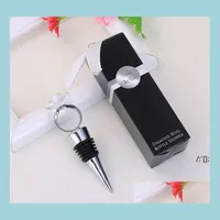 Bar Tools Crystal Diamond Ring Wine Stoppers Home Kitchen Bar Tool Champagne Bottle Stopper Wedding Guest Gifts Box Packaging Rra1139 Dhpy6