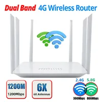 Routery LT260A 1200 Mbps Networking 2.4G 5.8 GHz 3G Modem VPN 4G ROUTER WIFI z gniazdem karty SIM LTE Port Mobile RJ45 Port PC 221014