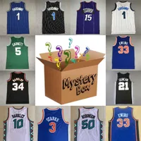 Mystery Box Basketball Jerseys Mystery Boxes sportshirt geschenken voor alle shirts McGrady Duncan Garnett Bird Starks Ewing Hardaway Frazier