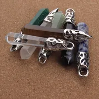 Hanger kettingen natuursteen 10 60 mm charmes handgemaakte hangers voor doe -het -zelf lange link sieraden maken bevindingen mode mix kleur 5 stks/lot