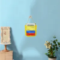 Bandera de intercambio de Colombia 10x15 cm Mini Pakist￡n B￩lgica Grecia Finlandia Granada Guatemala Window Banderas colgantes con taza de succi￳n para decoraci￳n de la oficina en casa