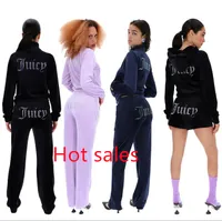 Tiktok Kadınlar İki Parçalı Pantolon Kadife Juicy Trailsuit Kadın Coutoure Set Track Suit Couture Juciy Coture Sweatsuits AL9018 1 PCS Sosyal Medya Etkileyici