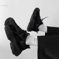 Men Winter Sneakers 2022 منصة مكتنزة الدانتيل حذاء عرضية حذاء من المطاط المكتنزة أحذية رياضية ويدج كعب الأحذية أبي