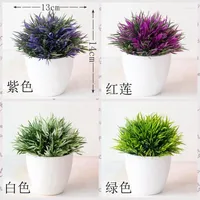 装飾的な花1PCS人工植物緑の盆栽Pteris Pot Fake Flower Potted Ornament for Home Decoration Craft Plant