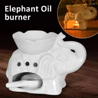 Titulares de vela elefante queimador de cera Aquecedor derreta fragrância Cerâmica Tealight Holder