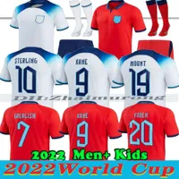 2022 V￤rldscupen Kane Sterling Soccer Jerseys 2023 Rashford Sancho Grealish Mount Foden Henderson Maguire Angleterre 23 23 Football Shirt Men Kids Women Kit Socks