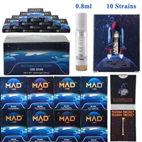 Mad Labs Vape Kalem Arabaları 0.8 Gram Atomizerler Yeni Madlabs Vape Kartuşlar Paket Seramik Bobin Buharlaştırıcılar Kalın Yağ 510 İplik E Sigara Kitleri