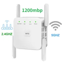Routers 5GHz Wireless WiFi Repeater Wi Fi Booster Amplifier 300Mbps 1200 Mbps 5 ghz Signal Long Range Wi-Fi Extender 221014