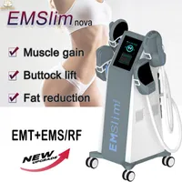 New Hiemt EMSlim Nova Slimming Muscle stimulation Muscle Building Body Contouring physical therapy and fitness technique with rf built muscles fat reduce salon use