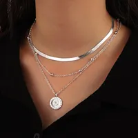 Jewelrynecklace Bohemian Fashion Shell Pendants para 2022 Collar de gargantilla multicapa Vintage Mujeres Collares Collares Joyas