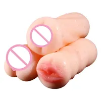 Tissu hommes masturbation silice gel sexe toys 4d réaliste de la gorge profonde masturbatrice silicone vagin bouche anale anus érotique oral anus