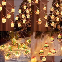 Animais de pel￺cia de pel￺cia Led String of Christmas Lights Wholesale New Tree Decorativa Droga Papai Noel Droga 2022 Toys Gifts Recheted Anim Dhmxn