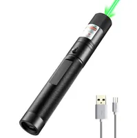 High power Laser pointer USB rechargeable red blue purple green lights beam laser Light pen interactive Pet toy