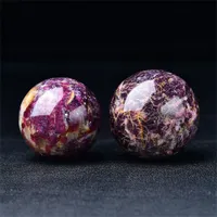 Purple Unicorn Stone Sphere Crystal Ball Reiki Healing Meditation With Stand