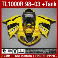 & Tank Fairings For SUZUKI TL-1000R SRAD TL-1000 TL 1000 R 1000R 98-03 Bodywork 162No.101 TL1000R 1998 1999 2000 01 02 03 TL1000 R 98 99 00 2001 2002 2003 Fairing yellow glossy