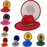 قبعة قبعة/جمجمة قبعات الجملة للسيدات أعلى قبعة الخريف والوردي الشتاء الحزام صغير الجاز قبعة واسعة الحافة الجانبية فيدورا قبعة الرجال الرجعية بنما H L221013