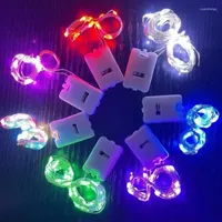Stringhe 2m Led Light Battery Holiday Flash String String Christmas Party Box Box Box Decorations Outdoor Garland Lights