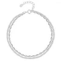 Bracelets Link Elegant Beads Chain for Women Fashion 925 Sterling Silver Bracelet Bangle Bielry Gifts Ornement