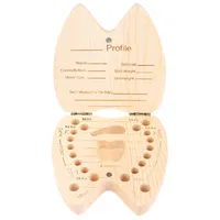 Remoques de la caja de hadas del diente del diente Caja de dientes de madera personalizada grabada en la caja del recuerdo de la madera del diente perdido del nuevo regalo del bebé T221026