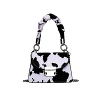 Women Messenger Fashion Massion Zebra Gattern Flap Small Presents chain Crossbody Handbags Methure Metal Buckle Bag Balck