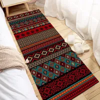 Tapijten etnisch patroon flanellen deurmatte keuken niet-slip vloermatten badkamer vloerkleed slaapkamer tapijtbad luchtig